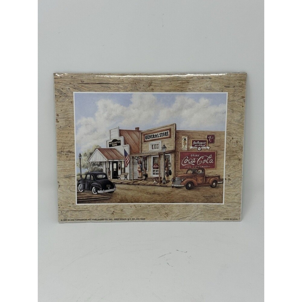 1997 Original Coca-Cola "General Store" lithograph print by Kay Lamb Shannon
